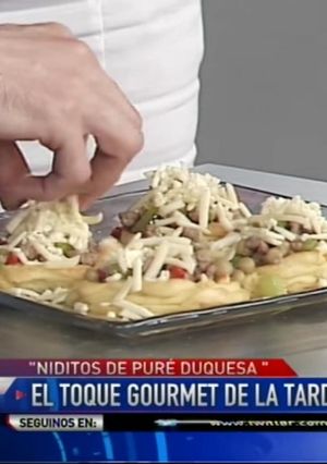 Una foto de Niditos de puré Duquesa rellenos