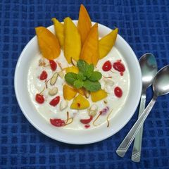 A picture of Mango Yogurt Dry Fruits Salad.