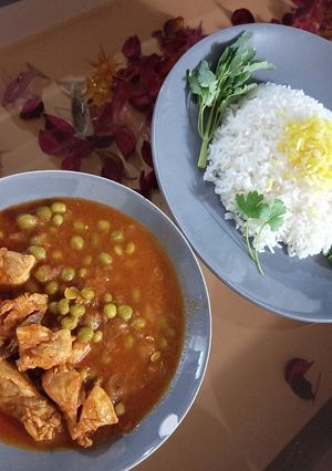 عکسی از دستور خورشت نخود فرنگی