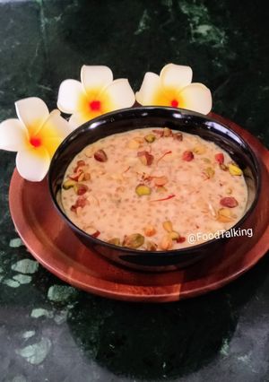 A picture of Sabudana Malai Kheer.