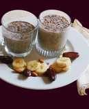 Drink to your health-chia, dates, banana, and almond smoothie