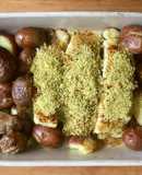 Bacalhau no Forno com Broa e Batatinhas
