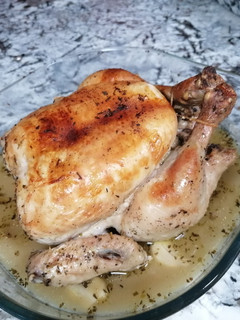 Una foto de Pollo asado en olla exprés