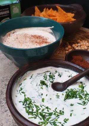 Una foto de Mayonesa de garbanzos saborizados (aquafaba)