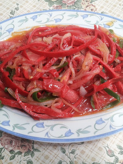 Una foto de Rajas de chiles poblanos