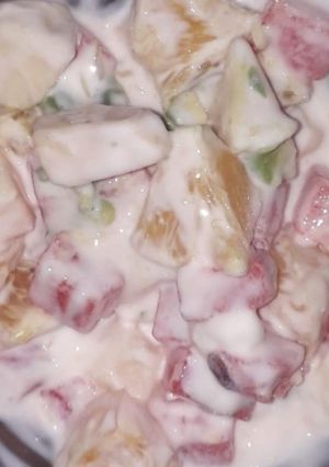 Hình của món Sữa chua trộn hoa quả.
