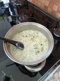 Creme de brócolis com queijo