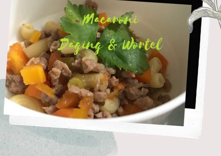 Macaroni Daging & Wortel 
(MPASI 1y+)