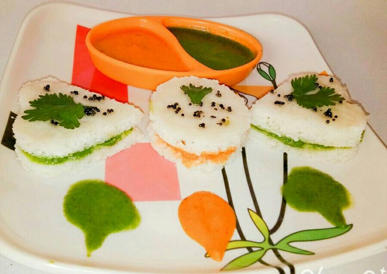 Instant rava sandwich dhokala