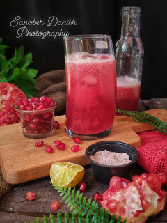 A picture of Fresh Pomegranate juice.