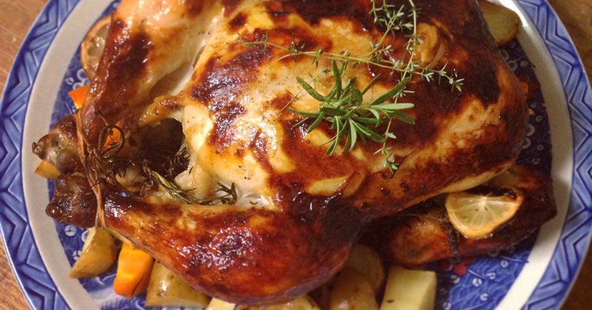 Whole Roast Chicken with Lemon & Herbs