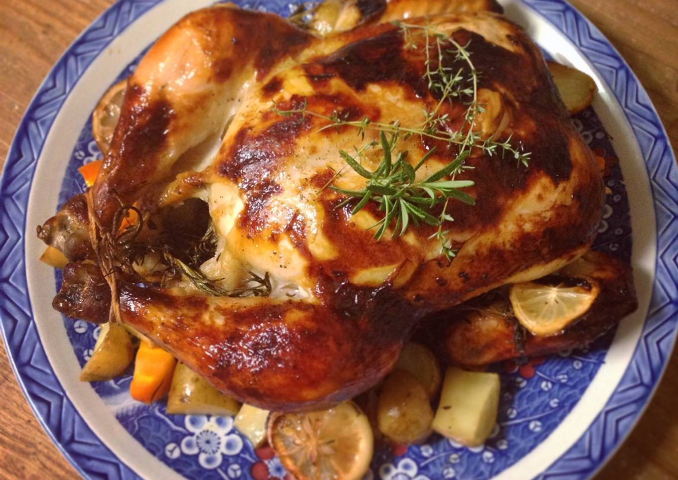 Whole Roast Chicken with Lemon & Herbs