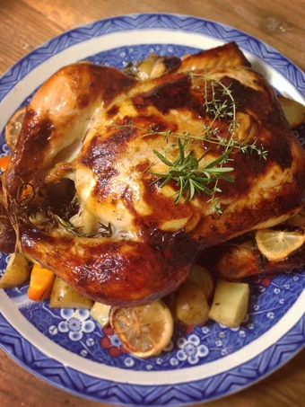 Easy Way Prepare Recipe Whole Roast Chicken with Lemon &amp; Herbs that is Delicious, So Delicious}