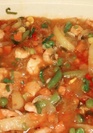 Foto resep udang mentega asam manis