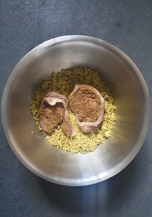 A picture of Morrocan steamed Lamb chops with Cous Cous.