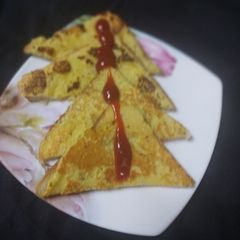 A picture of Moong dal toast.
