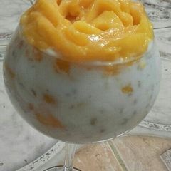 A picture of Windo jelly sago drink.