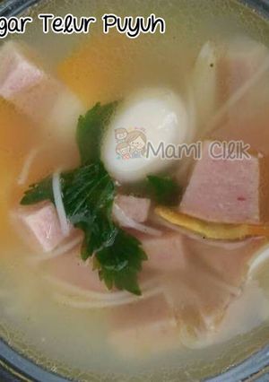 Foto resep 5. Sop segar telur puyuh kornet