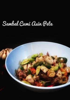 Foto resep Sambal Cumi Asin Pete