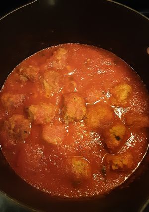 A picture of New meatball recipe.