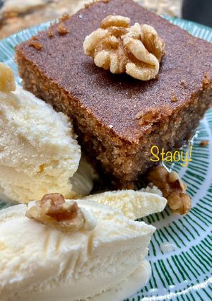 A picture of Melahrini (Syrupy Walnut and Cocoa Cake).