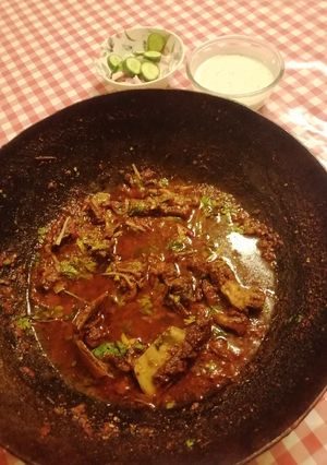 A picture of Mutton karahi.