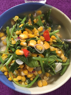 Foto resep Sayur bayam dengan jagung manis