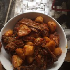 A picture of Potato pepper chicken.