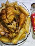 Peri Peri Chicken Steam Roast With Steamed vegetables