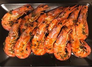 Foto principal de Gambas al horno con salsa Perrins