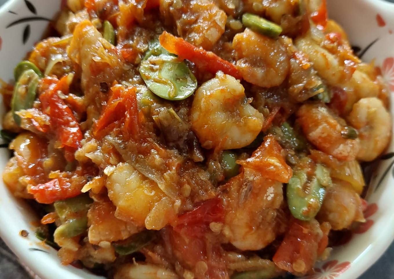 Sambal udang pete