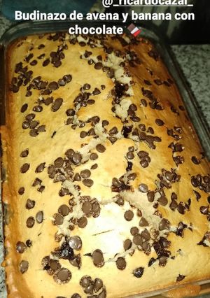 Una foto de Budín de banana y chips de chocolate
