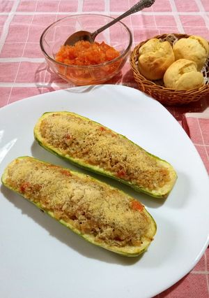 Una foto de Calabacines rellenos