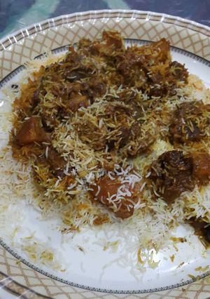 صورة لوصفة بلاو باللحم
