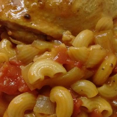 Pollo guisado con fideos coditos Receta de MARALA??- Cookpad