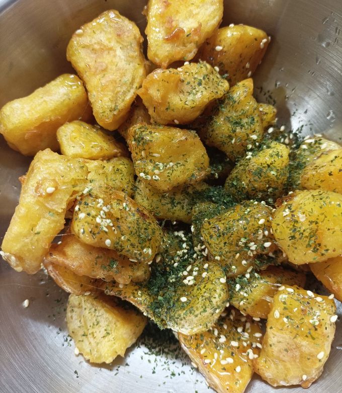 拔絲地瓜 的食譜成品照片