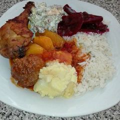 A picture of My favourite Sunday meal.