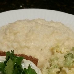 A picture of Brad's garlic parmesan mashed cauliflower.