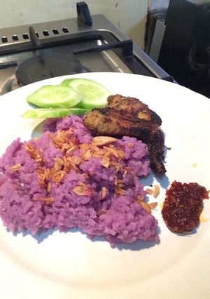 Foto resep Nasi ubi ungu