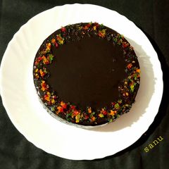 A picture of Eggless Chocolate Cake.