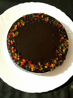 A picture of Eggless Chocolate Cake.