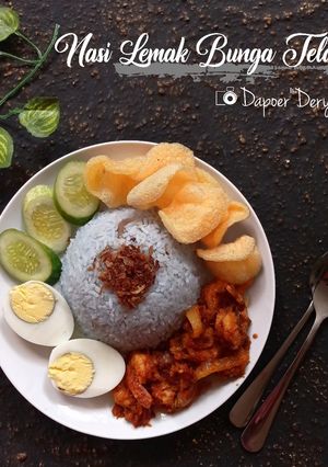 Foto resep Nasi Lemak Bunga Telang