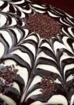 Una foto de Tarta de queso y chocolate sin horno