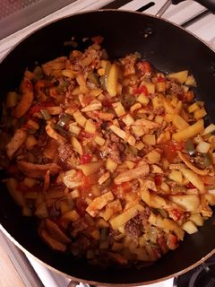 عکسی از دستور خوراک مرغ و گوشت چرخی