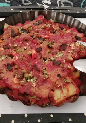 Una foto de Papas a la boloñesa