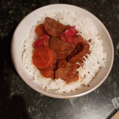 A picture of Lo's Jerk Beef Casserole.