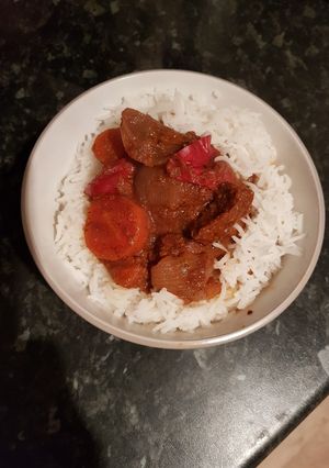 A picture of Lo's Jerk Beef Casserole.