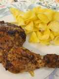 Muslos de pollo al horno con limón, tamari y vino blanco