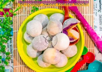 The New Way Prepare Recipe Bicolour Sweet Potato Mochi Savory Delicious