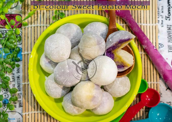 Bi-colour Sweet Potato Mochi